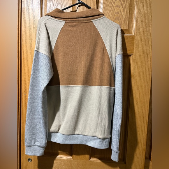 Colorblock Quarter-Zip Sweater - Picture 2 of 3